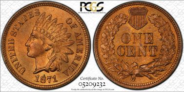 1871 1C Shallow N, FS-901 MS65RD