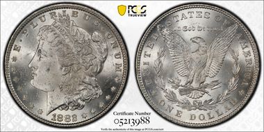 1882 $1 MS64