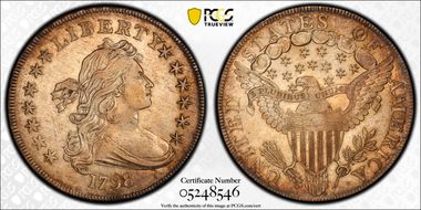 1798 $1 Large Eagle AU53