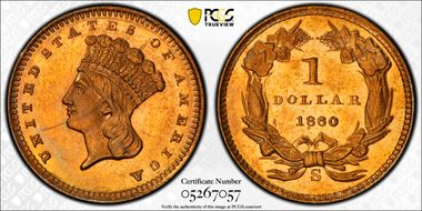 1860-S G$1 MS63