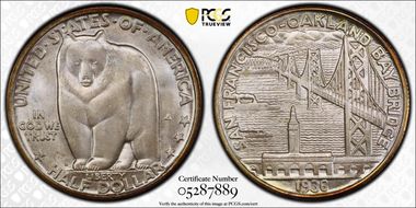 1936-S 50C Bay Bridge MS67+