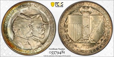 1936 50C Gettysburg MS67+