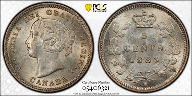 1883-H 5C 8/3 WO8 Blundered 3 MS63