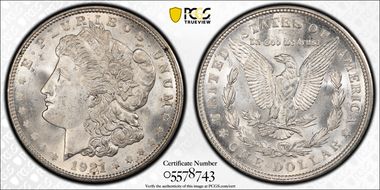 1921-D $1 MS65
