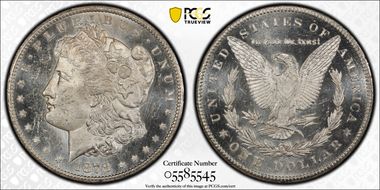 1878-CC $1 MS62DMPL