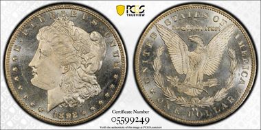 1892-CC $1 MS65+ DMPL