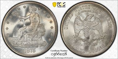 1875-S T$1 MS67