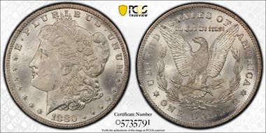 1880/79-CC $1 Reverse of 1878 MS65