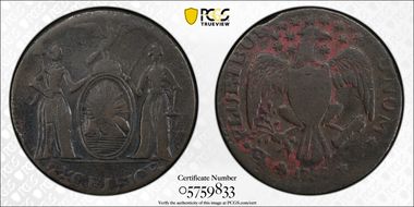 1787 NY 1/2P Excelsior, Eagle Right VF35BN