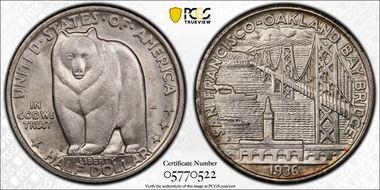 1936-S 50C Bay Bridge MS67