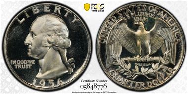 1956 25C PR68CAM