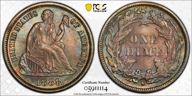 1888-S 10C MS66