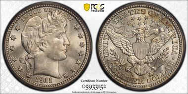 1911-S 25C MS66