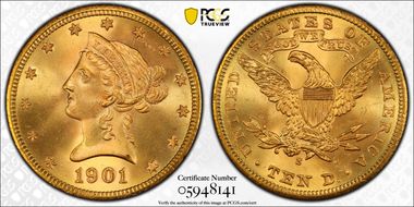 1901-S $10 MS66