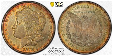 1878 7/8TF $1 Strong, VAM 39, 7/5 MS65