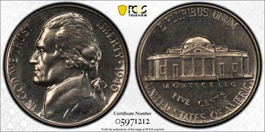 1940 5C Reverse of 1940 PR67