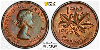 1955 1C No Strap MS64RB