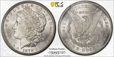 1878-CC $1 MS65+