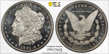 1891-CC $1 MS64+ DMPL