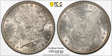 1896 $1 VAM 19, 8 in Denticle MS63