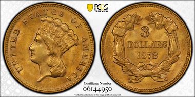 1878 $3 MS62