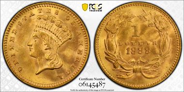1888 G$1 MS65