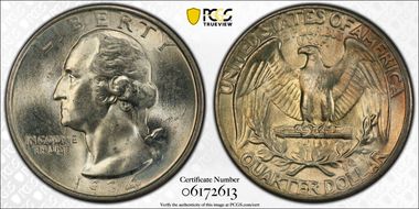 1934 25C Medium Motto MS66