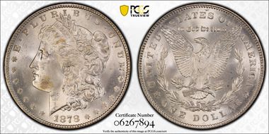 1878 7TF $1 Reverse of 1878 MS64