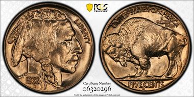 1938-D 5C Buffalo MS67