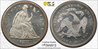 1871 $1 MS62PL