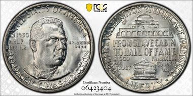 1950 50C Booker T. Washington MS65