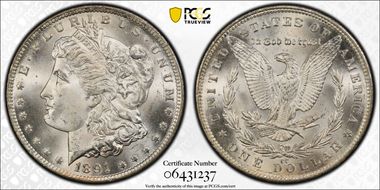 1891-CC $1 MS66+ 