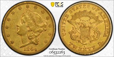 1864-S $20 XF40