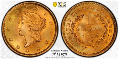 1852 G$1 MS69