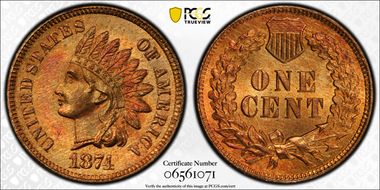1874 1C MS66RD