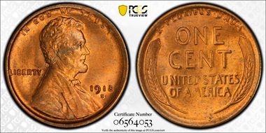 1918-S 1C MS65RD