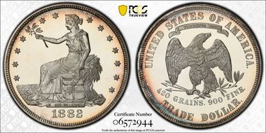 1882 T$1 Trade PR68+ DCAM