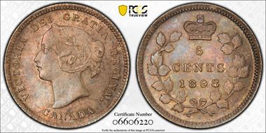 1898 5C Wide Date 2 MS64