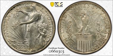 1915-S 50C Panama-Pacific MS66