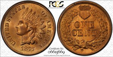 1877 1C MS66+ RD