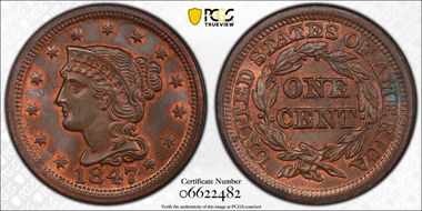 1847 1C MS66RB