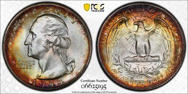 1944-S 25C MS67+
