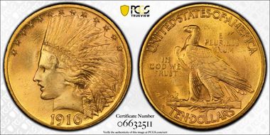 1916-S $10 MS65