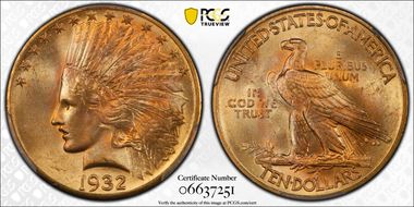 1932 $10 MS65+
