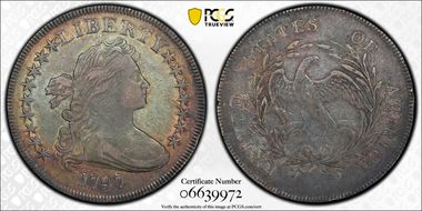 1797 $1 9x7 Stars, Small Letters XF40