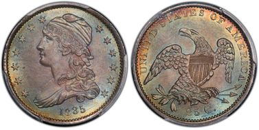 1835 25C MS64+ 