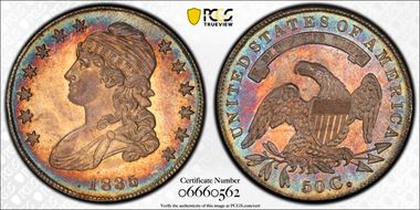 1835 50C O-109 MS67+