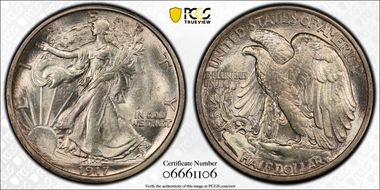 1917-D 50C Reverse MS65+