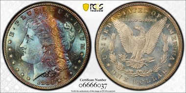 1884 $1 MS66+ PL