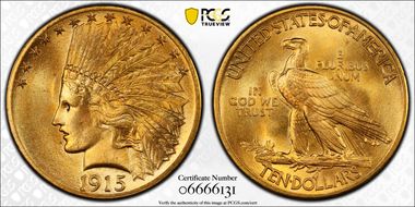 1915 $10 MS67+